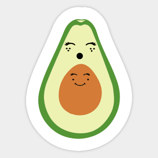 AVOCADO MOMMA AND BABY Sticker